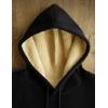 image:imageFlygo Mens Warm Fleece Hoodie Sherpa Lined Pullovers Winter Sweatshirt with PocketsBlack