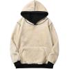 image:imageFlygo Mens Warm Fleece Hoodie Sherpa Lined Pullovers Winter Sweatshirt with PocketsYellow