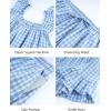 image:imageFlygo Pajama for Women Sets 2 Piece Summer Gingham Ruffle Trim Cami Top Short Sets Y2K Cute Plaid Pjs Lounge Sleepwear OutfitBlue