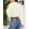 image:imageFlygo Womens 12 Zip Sherpa Pullover Fuzzy Fleece Cropped SweatshirtBeige