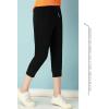 image:imageFlygo Womens 34 Capri Jogger Pants Football Active Running Shorts SweatpantsBlack