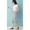 image:imageFlygo Womens 34 Capri Jogger Pants Football Active Running Shorts SweatpantsLight Grey