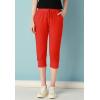 image:imageFlygo Womens 34 Capri Jogger Pants Football Active Running Shorts SweatpantsRed