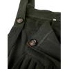 image:imageFlygo Womens Overalls Loose Fit Cotton Linen Bib Overall Wide Leg Jumpsuit Rompers with PocketsDark Green