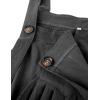 image:imageFlygo Womens Overalls Loose Fit Cotton Linen Bib Overall Wide Leg Jumpsuit Rompers with PocketsDark Grey