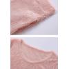 image:imageFlygo Womens Velvet 2 Pieces Outfits Short Sleeves Crop Top amp Long Pants JumpsuitsPink
