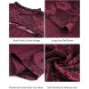 image:imageLace Long Sleeve Sexy Tops for Women Going Out Crop Top Bell Sleeve Y2K Cutout Slim Date Party Night Out ShirtsBurgundy