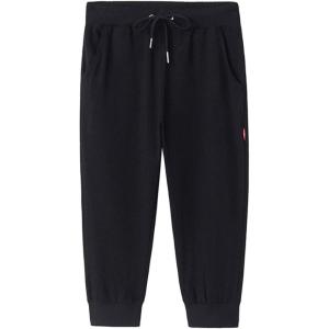 image:imageFlygo Womens 34 Capri Jogger Pants Football Active Running Shorts SweatpantsBlack