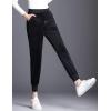 image:imageFlygo Womens Active Solid Velour Joggers Soft Stretch Warm Winter Sweatpants Pants with PocketsBlack