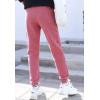 image:imageFlygo Womens Fleece Joggers Pants ClosedBottom Tapered Workout Running Active SweatpantsWine Red