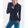 image:imageFlygo Womens Lightweight Full Zip Hoodie Jacket Slim Fit Sportswear Hooded Running Track Workout JacketBlack