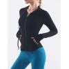 image:imageFlygo Womens Lightweight Full Zip Hoodie Jacket Slim Fit Sportswear Hooded Running Track Workout JacketBlack