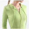 image:imageFlygo Womens Lightweight Full Zip Hoodie Jacket Slim Fit Sportswear Hooded Running Track Workout JacketGreen