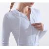 image:imageFlygo Womens Lightweight Full Zip Hoodie Jacket Slim Fit Sportswear Hooded Running Track Workout JacketWhite