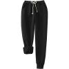 image:imageFlygo Womens Fleece Joggers Pants ClosedBottom Tapered Workout Running Active SweatpantsBlack