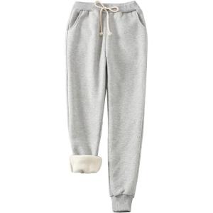 image:imageFlygo Womens Fleece Joggers Pants ClosedBottom Tapered Workout Running Active SweatpantsLight Grey
