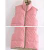 image:imageFlygo Womens Cropped Puffer Vest Jacket Sleeveless Full Zip Quilted Warm Down CoatArmygreen