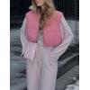 image:imageFlygo Womens Cropped Puffer Vest Jacket Sleeveless Full Zip Quilted Warm Down CoatPink