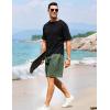 image:imageFlygo Mens 3 Pack Athletic Sweat Shorts Acid Washed Cotton Elastic Waist Drawstring Gym Workout Jogger Pants with PocketsBlackdarkgreyarmygreen