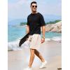 image:imageFlygo Mens 3 Pack Athletic Sweat Shorts Acid Washed Cotton Elastic Waist Drawstring Gym Workout Jogger Pants with PocketsBlackdarkgreybeige