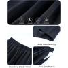 image:imageFlygo Mens Casual Pants Straight Wide Leg Open Bottom Relaxed Fit Pants Elastic Waist Drawstring Trousers with PocketsBlack