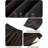 image:imageFlygo Mens Casual Pants Straight Wide Leg Open Bottom Relaxed Fit Pants Elastic Waist Drawstring Trousers with PocketsCoffee