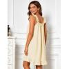 image:imageFlygo Nightgowns for Women Cotton Ruffle Sleepwear House Dresses Striped Sleeveless Night Gown Sleep Dress with PocketsYellow