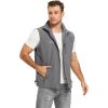 image:imageFlygo Mens Lightweight Casual Vest Summer Outdoor Sleeveless Travel Hiking Fishing Work Vest Outerwear with Multi Pockets01 Grey