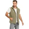 image:imageFlygo Mens Lightweight Casual Vest Summer Outdoor Sleeveless Travel Hiking Fishing Work Vest Outerwear with Multi Pockets01 Khaki