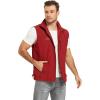 image:imageFlygo Mens Lightweight Casual Vest Summer Outdoor Sleeveless Travel Hiking Fishing Work Vest Outerwear with Multi Pockets01 Red