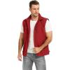 image:imageFlygo Mens Lightweight Casual Vest Summer Outdoor Sleeveless Travel Hiking Fishing Work Vest Outerwear with Multi Pockets01 Red