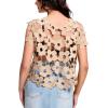 image:imageFlygo Hollow Out Floral Lace Crop Top for Women 2026 Trendy Oversized Sleeveless Crochet Vest Coverup Y2K Going Out TopsKhaki
