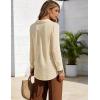 image:imageFlygo Sheer Tops for Women Sexy Long Sleeve Button up Shirts Loose Collared See Through Mesh Blouse TopBeige