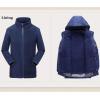 image:imageFlygo Mens Fleece Lined 3 in 1 Windproof Waterproof Rain JacketGrey