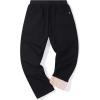 image:imageFlygo Mens Fleece Lined Sweatpants Active Running Winter Fleece Joggers Pants01 Blackstraight Hem