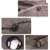 image:imageFlygo Mens Outdoor Wide Brim Bucket Mesh Side Snap Fishing Hat Safari CapGrey