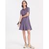 image:imageFlygo Womens Polo Dress Collared Short Sleeve Ruffle Golf Tennis T Shirt Sports Workout Mini Summer Dresses Tunic PiqueDustypurple