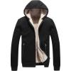 image:imageFlygo Mens Casual Fleece Sherpa Lined Hoodies Thicken Zipper Sweatshirt JacketBlack