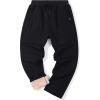 image:imageFlygo Mens Fleece Lined Sweatpants Active Running Winter Fleece Joggers Pants01 Blackstraight Hem
