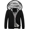 image:imageFlygo Mens Winter Sherpa Lined Zip Up Hoodies Sweatshirt CoatBlack