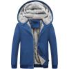 image:imageFlygo Mens Winter Sherpa Lined Zip Up Hoodies Sweatshirt CoatBlue