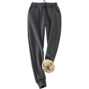 image:imageFlygo Womens Warm Fleece Joggers Pants Sherpa Lined Active Running Sweatpants Small Grey