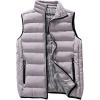 image:imageFlygo Mens Lightweight Warm Down Quilted Puffer Vest Medium Grey