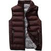image:imageFlygo Mens Lightweight Warm Down Quilted Puffer Vest Small Coffee