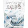 image:imageFlygo Womens Floral Pajama Set 2 Piece Summer Ruffle Cami Top amp Shorts Soft Cotton Loungewear Sleepwear with PocketsLight Blue