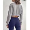 image:imageFlygo Womens Sweatshirts Pullover Tops Drop Shoulder Running Activewear Casual Gym WorkoutGreyL