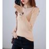image:imageFlygo Womens Thermal Underwear Tops Round Neck Fleece Lined Baselayer ShirtsBeige