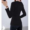 image:imageFlygo Womens Thermal Underwear Tops Round Neck Fleece Lined Baselayer ShirtsBlack