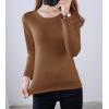 image:imageFlygo Womens Thermal Underwear Tops Round Neck Fleece Lined Baselayer ShirtsKhaki
