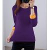 image:imageFlygo Womens Thermal Underwear Tops Round Neck Fleece Lined Baselayer ShirtsPurple